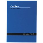 COLLINS NOTEBOOK SOFT COVER FEINT RULED 120 PAGE A6 BLUE