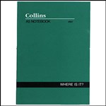 COLLINS NOTEBOOK WHERE IS IT AZ INDEX 120 PAGE A5 GREEN