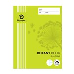 OLYMPIC BOTANY BOOK 8MM RULED 225 X 175MM 96 PAGES GREEN