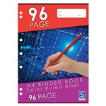 SOVEREIGN BINDER BOOK 8MM RULED 96 PAGES A4