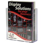 DEFLECTO BROCHURE HOLDER EXTRA CAPACITY WALL MOUNT A4 CLEAR