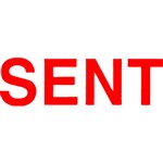 XSTAMPER CXBN 1567 PREINKED MESSAGE STAMP SENT 42 X 13MM RED