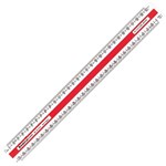 STAEDTLER 561 703 MARS OVAL SCALE RULES 300MM WHITE