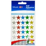 QUIKSTIK LABELS STAR 15MM ASSORTED PACK 150