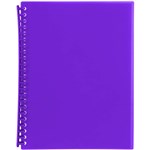 MARBIG DISPLAY BOOK REFILLABLE 20 POCKET A4 TRANSLUCENT PURPLE