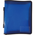 ZIPPER BINDER A4 3D 25MM WITH HANDLE BLUE