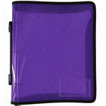 ZIPPER BINDER A4 3D 25MM WITH HANDLE PURPLE
