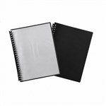 PICTOR DISPLAY BOOK A4 20 PKT CLEAR FRONT BLACK