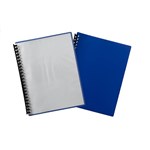 PICTOR DISPLAY BOOK A4 20 PKT CLEAR FRONT BLUE