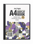 PRESENTATION DISPLAY BOOK A4 WITH INSERT COVER 20PKT BLACK