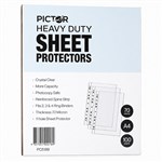 PICTOR SHEET PROTECTOR A4 70 MICRON HEAVY DUTY CLEAR