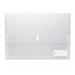 PICTOR FOOLSCAP POLY DOCUMENT WALLET WITH VELCRO CLEAR