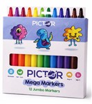 PICTOR COLOURED MEGA MARKERS PACK 12