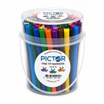PICTOR COLOURED FINE TIP MARKERS TUB 96