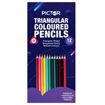 PICTOR TRIANGULAR PENCILS ASSORTED COLOURS PACK 12
