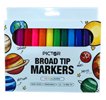 PICTOR SMART BROAD TIP MARKER COLOURED PACK 12