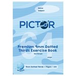 PICTOR PREMIUM A4 64 PAGE EXERCISE BOOK 9MM DOTTED THIRDS 70GSM URANUS