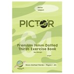 PICTOR PREMIUM A4 64 PAGE EXERCISE BOOK 14MM DOTTED THIRDS 70GSM SATURN