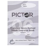 PICTOR PREMIUM A4 96 PAGE EXERCISE BOOK 18MM DOTTED THIRDS 70GSM SATELLITE