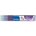 PILOT BLSFR7 FRIXION ERASABLE ROLLERBALL GEL REFILL MEDIUM 07MM VIOLET PACK 3