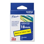 BROTHER TZE641 LAMINATED LABELLING TAPE 18MM BLACK ON YELLOW