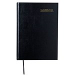 CUMBERLAND 40CBK CASEBOUND DIARY 2 PAGE TO DAY A4 BLACK