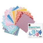 EDUCATIONAL COLOURS ORIGAMI PAPER DOUBLE SIDED PATTERN PACK 200