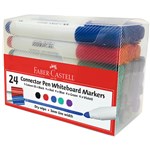 FABERCASTELL CONNECTOR WHITEBOARD MARKER BULLET ASSORTED PACK 24