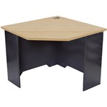 RAPID WORKER CORNER WORKSTATION UNIT 900 X 900 X 600MM OAKIRONSTONE
