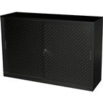 RAPIDLINE GO PERFORATED SLIDING DOOR CUPBOARD BLACK