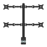 RAPIDLINE REVOLVE QUAD SCREEN MONITOR ARM BLACK