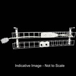 RAPIDLINE DUAL TIER CABLE BASKET 1550MM  GPO X 2  DATA TILES X 2  LEAD LENGTH 25M