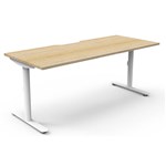 RAPIDLINE HALO STATIC SINGLE SIDED WORKSTATION 1800 X 750MM NATURAL OAKWHITE