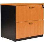 YS DESIGN OXLEY LATERAL FILE CABINET LOCKABLE 780 X 560 X 750MM BEECHIRONSTONE
