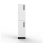 STEELCO LAMINATE LOCKER 2 DOOR 1850 X 400 X 500MM WHITE