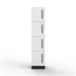 STEELCO LAMINATE LOCKER 4 DOOR 1850 X 400 X 500MM WHITE