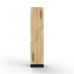 STEELCO LAMINATE LOCKER Z DOOR 1850 X 400 X 500MM NATURAL OAK