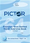 PICTOR PREMIUM EXERCISE BOOK DOTTED THIRDS 9MM 70GSM 64 PAGE A4 URANUS