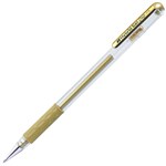 PENTEL K118 HYBRID GEL GRIP GEL INK PEN 08MM GOLD BOX 12
