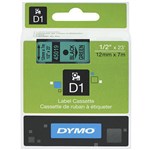 DYMO 45019 D1 LABELLING TAPE 12MM X 7M BLACK ON GREEN