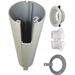 RAPIDLINE DESK TO CEILING POWER POLE KIT 28M SILVER
