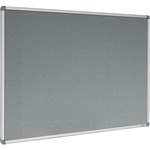 VISIONCHART CORPORATE FELT PINBOARD ALUMINIUM FRAME 900 X 600MM GREY