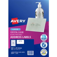 Laser Quick Peel Clear Labels